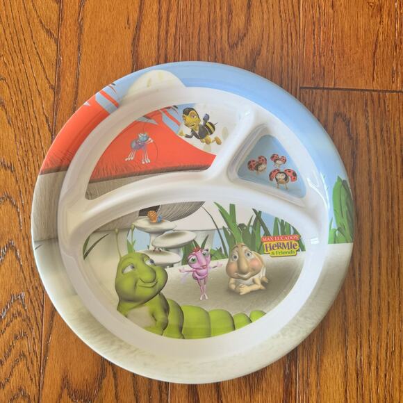 Vintage Max Lucado Hermie Child’s Divided Plate Melamine Family Choice Bugs - Picture 8 of 11